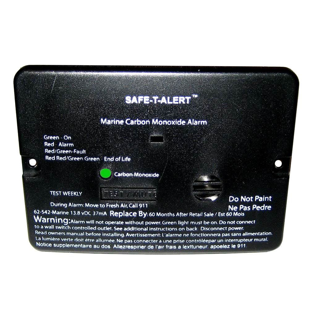 Suncoast Marine and Auto offers Safe-T-Alert 62 Series Carbon Monoxide Alarm - 12V - 62-542-Marine - Flush Mount - Black [62-542-MARINE-BLK]