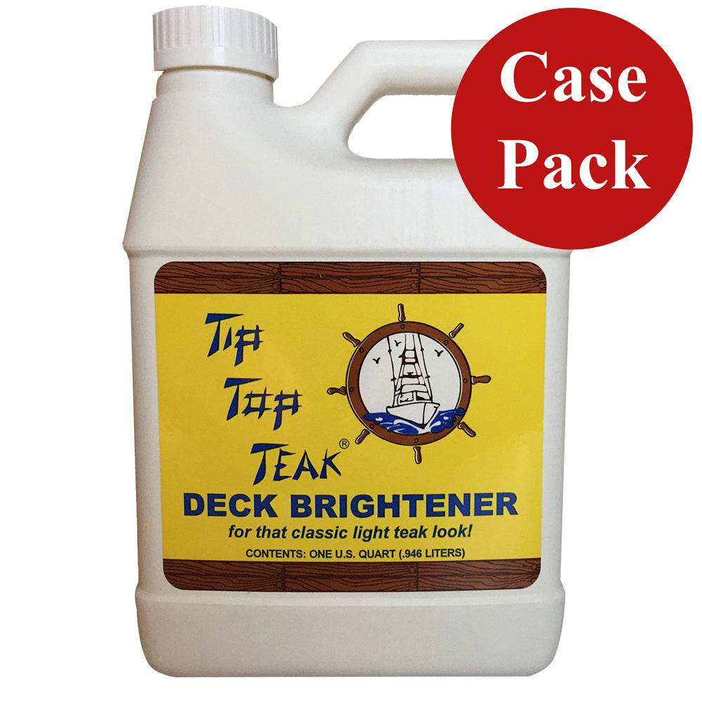 Suncoast Marine and Auto offers Tip Top Teak Tip Top Teak Deck Brightener - Quart - *Case of 12* [TB 3001CASE]