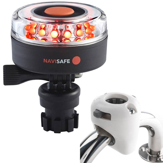 Suncoast Marine and Auto offers Navisafe Navilight All RED 360 2NM w/Navimount Base Rail Mount - White [045KIT3]