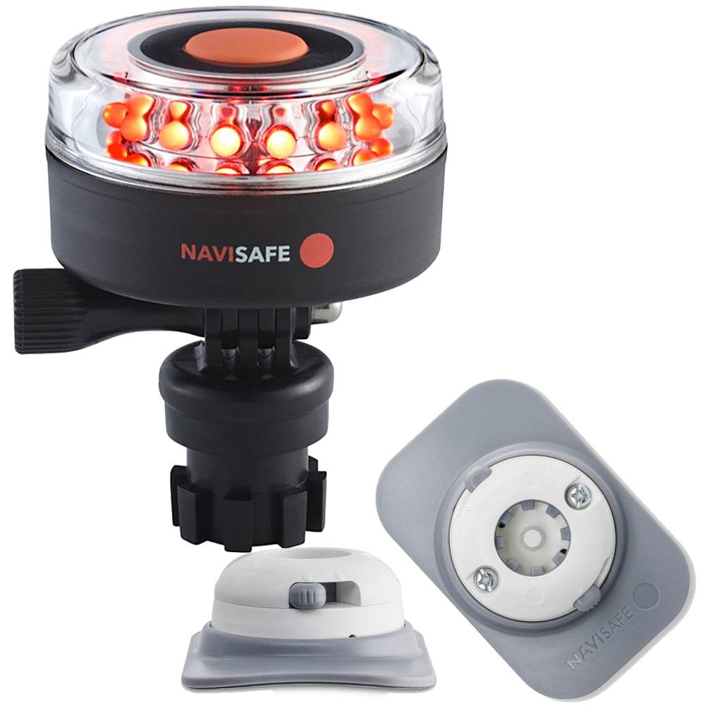 Suncoast Marine and Auto offers Navisafe Navilight All RED 360 2NM w/Navimount Base RIB Mount - White [045KIT4]