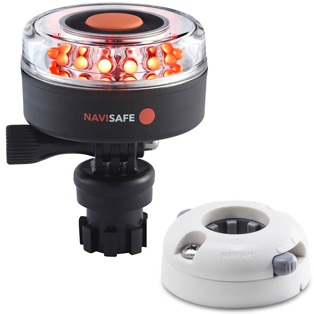 Suncoast Marine and Auto offers Navisafe Navilight All RED 360 2NM w/Navimount Base Horizontal Mount - White [045KIT5]