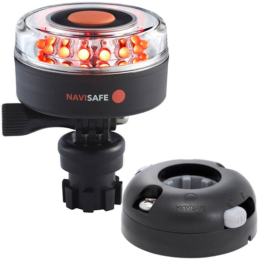 Suncoast Marine and Auto offers Navisafe Navilight All RED 360 2NM w/Navimount Base Horizontal Mount - Black [045KIT7]