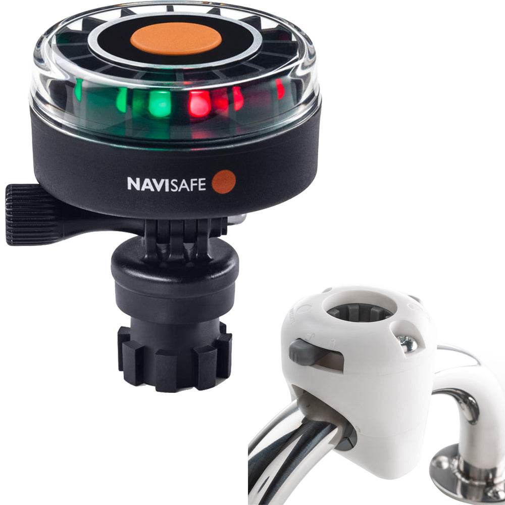 Suncoast Marine and Auto offers Navisafe Navilight 2NM Tricolor w/Navimount Base Rail Mount - White [340KIT3]