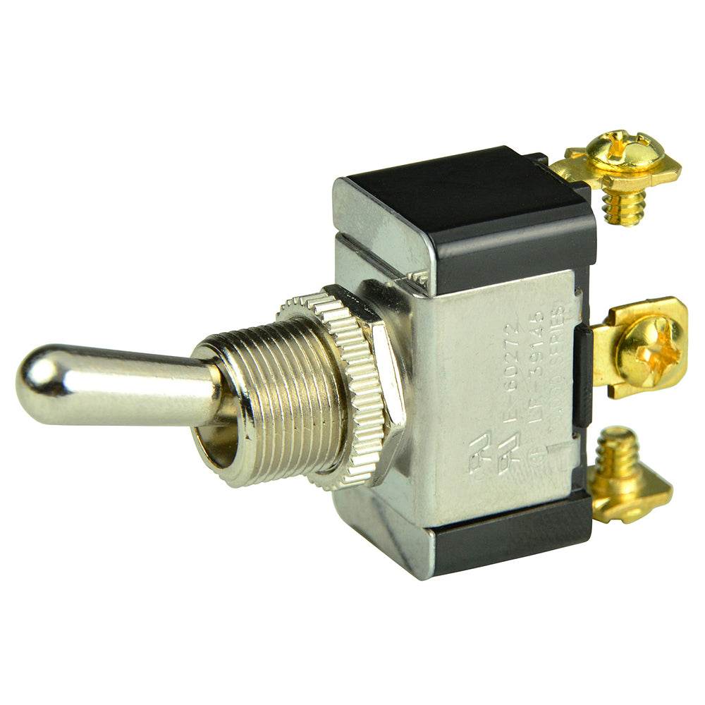 Suncoast Marine and Auto offers BEP SPDT Chrome Plated Toggle Switch - ON/OFF/(ON) [1002015]