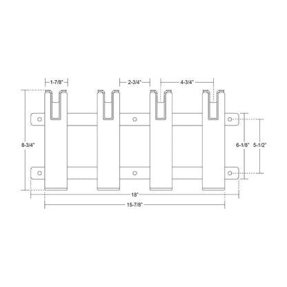 Suncoast Marine and Auto offers TACO Aluminum/Poly 4-Rod Rack Holder [F31-3104BXZ-1]