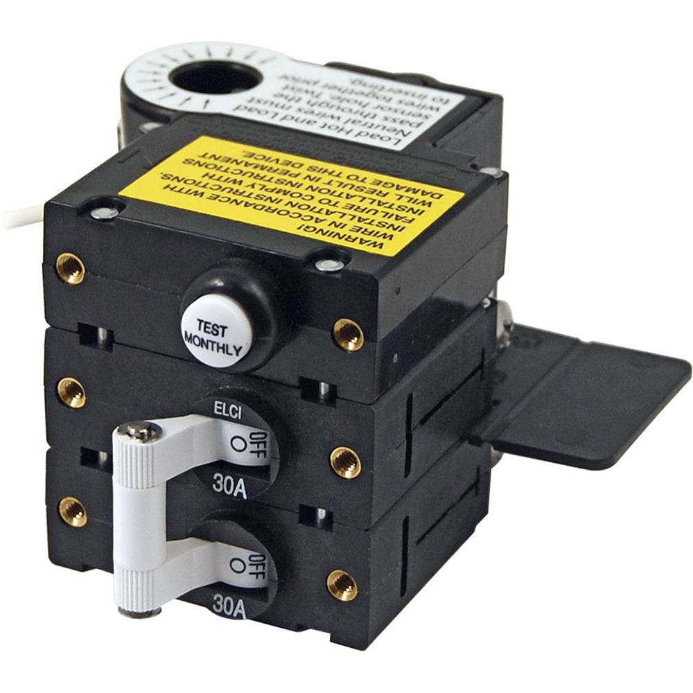 Suncoast Marine and Auto offers Blue Sea A-Series ELCI Main Circuit Breaker - Double Pole 120V AC 30A [3106100]