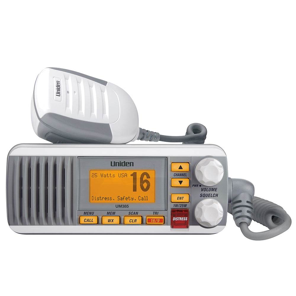 Suncoast Marine and Auto offers Uniden UM385 Fixed Mount VHF Radio - White [UM385]