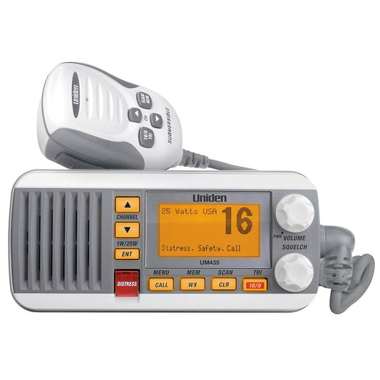 Suncoast Marine and Auto offers Uniden UM435 Fixed Mount VHF Radio - White [UM435]