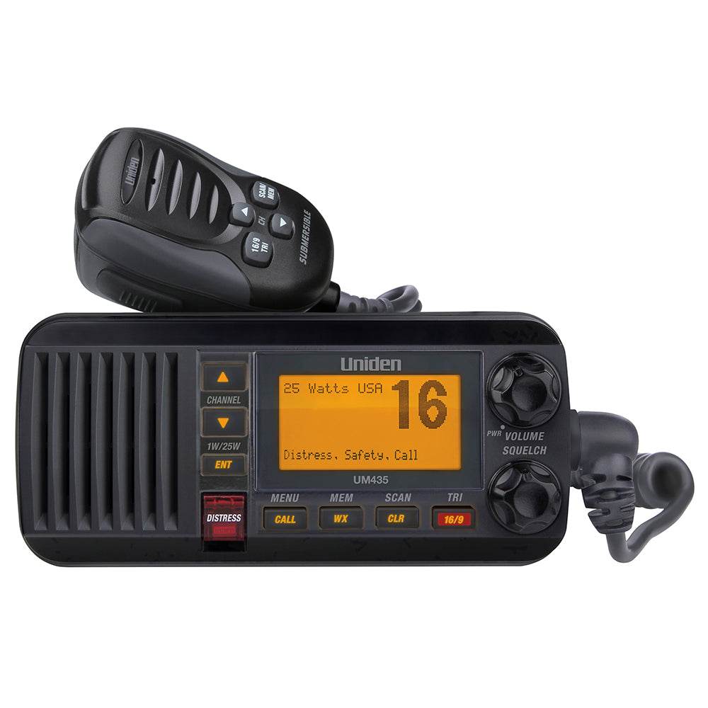 Suncoast Marine and Auto offers Uniden UM435 Fixed Mount VHF Radio - Black [UM435BK]