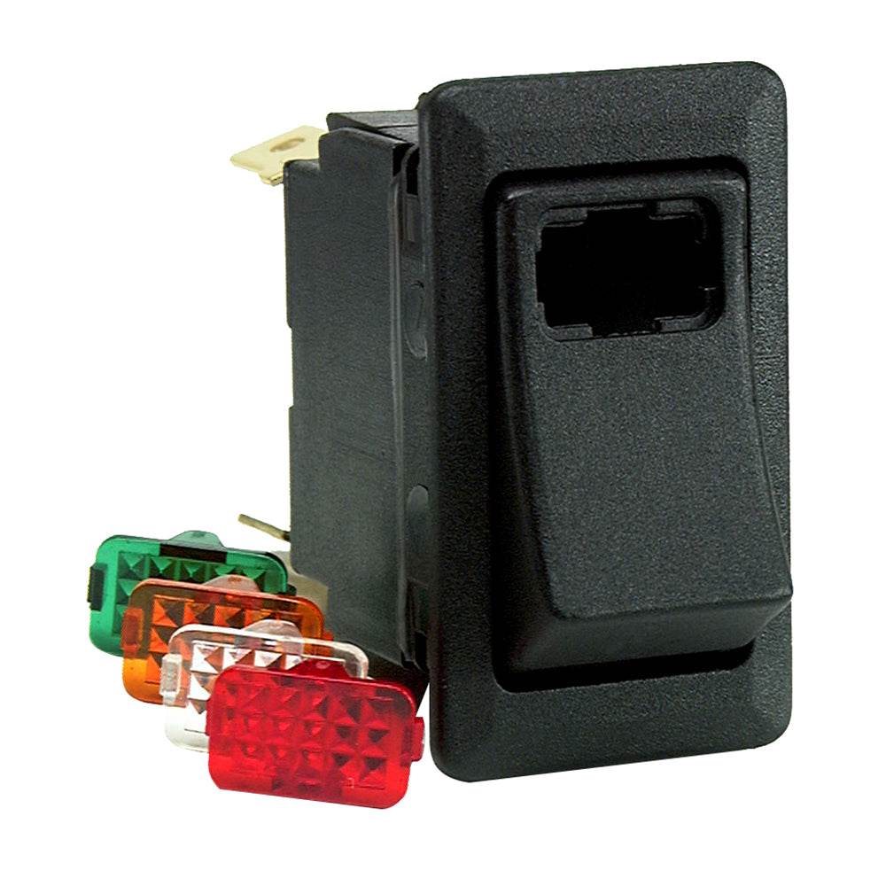 Suncoast Marine and Auto offers Cole Hersee Lighted Rocker Switch SPST On-Off 4 Blade [58328-101-BP]