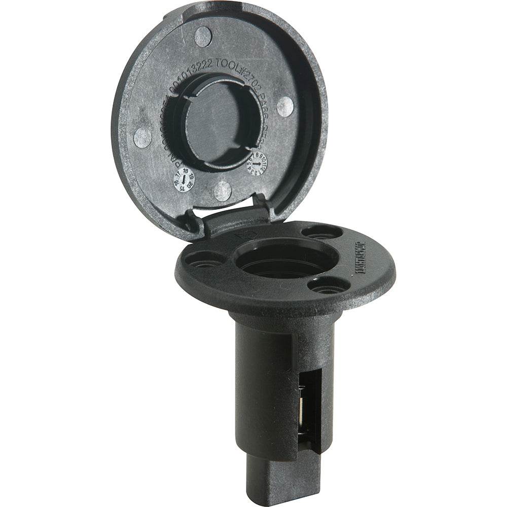 Suncoast Marine and Auto offers Attwood LightArmor Plug-In Base - 2 Pin - Black - Round [910R2PB-7]