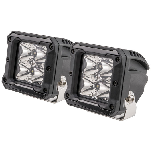 Suncoast Marine and Auto offers HEISE 4 LED Cube Light w/Harness - Spot Beam- 3" - 2 Pack [HE-HCL2S2PK]