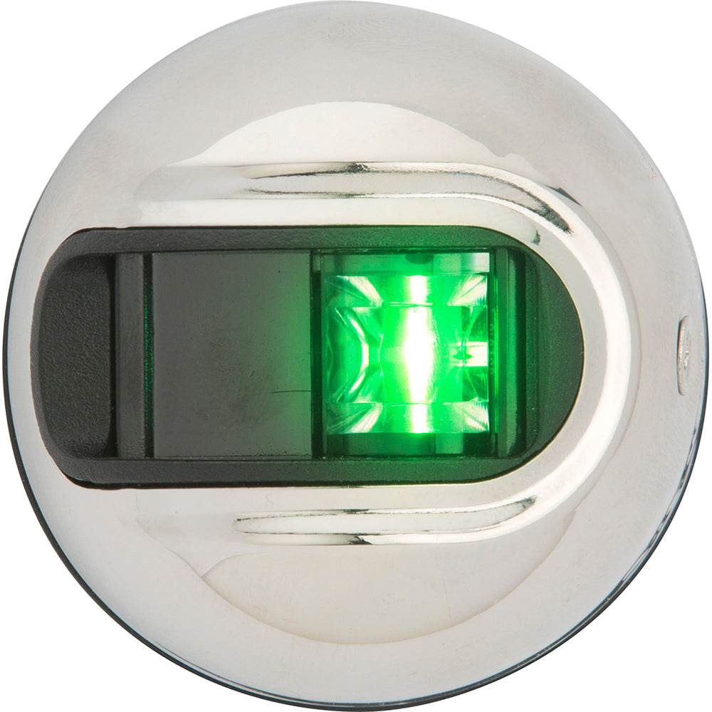 Suncoast Marine and Auto offers Attwood LightArmor Vertical Surface Mount Navigation Light - Starboard (Green) - Stainless Steel - 2NM [NV3012SSG-7]