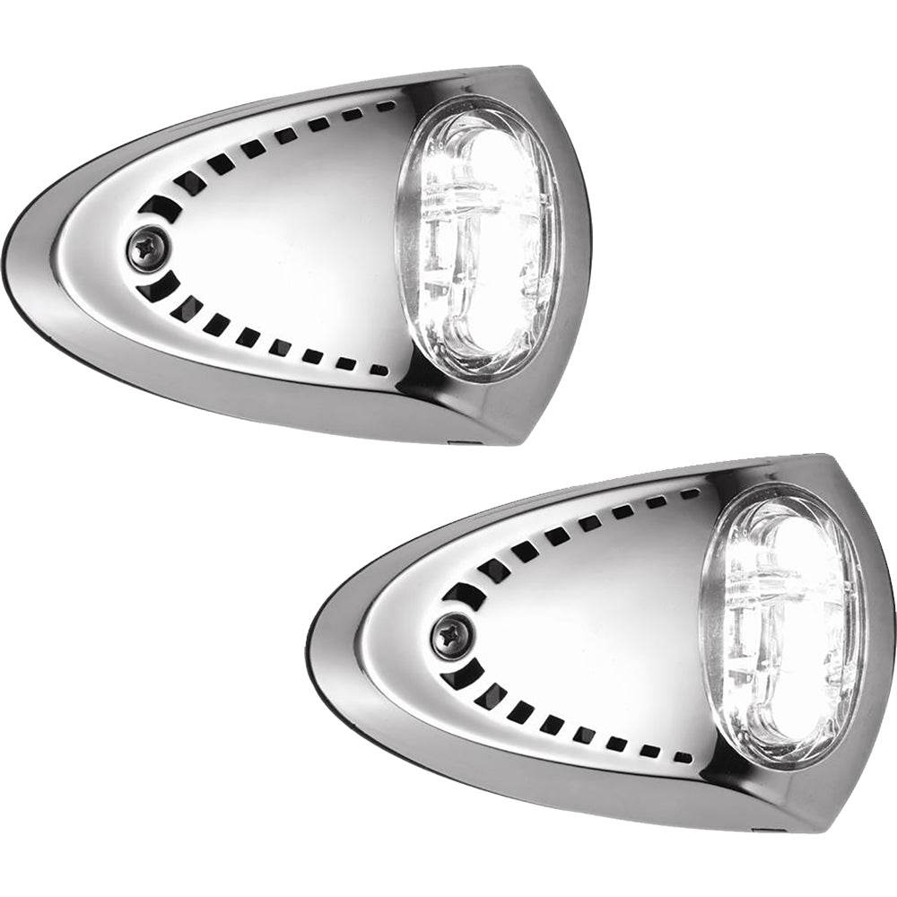 Suncoast Marine and Auto offers Attwood LED Docking Lights - Stainless Steel - White LED - Pair [6522SS7]