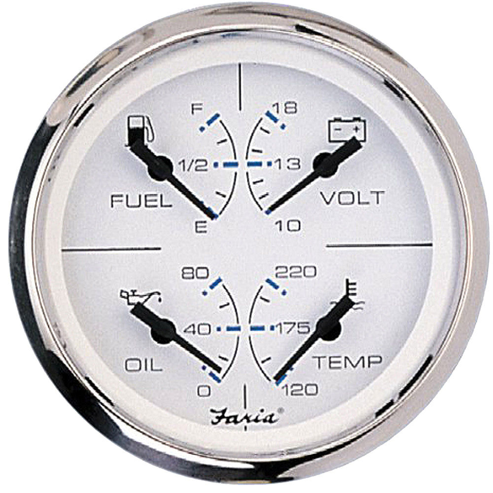 Suncoast Marine and Auto offers Faria Chesapeake White SS 4" Multifunction Gauge [33851]