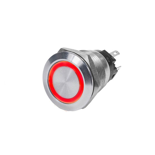 Suncoast Marine and Auto offers Blue Sea 4162 SS Push Button Switch - Off-On - Red - 10A [4162]