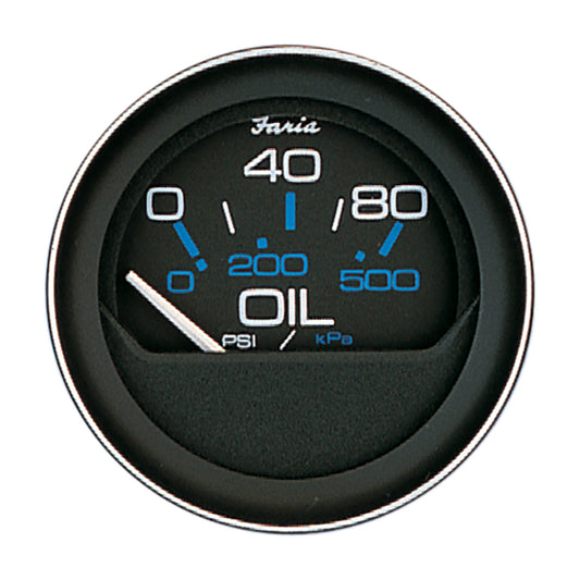 Suncoast Marine and Auto offers Faria Coral 2" Oil Pressure Gauge (80 PSI) [13002]