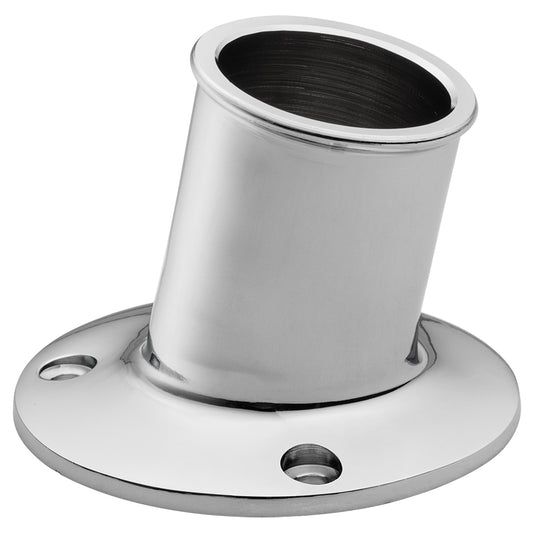 Suncoast Marine and Auto offers Whitecap Top-Mounted Flag Pole Socket - CP/Brass - 1-1/4" ID [S-5003]