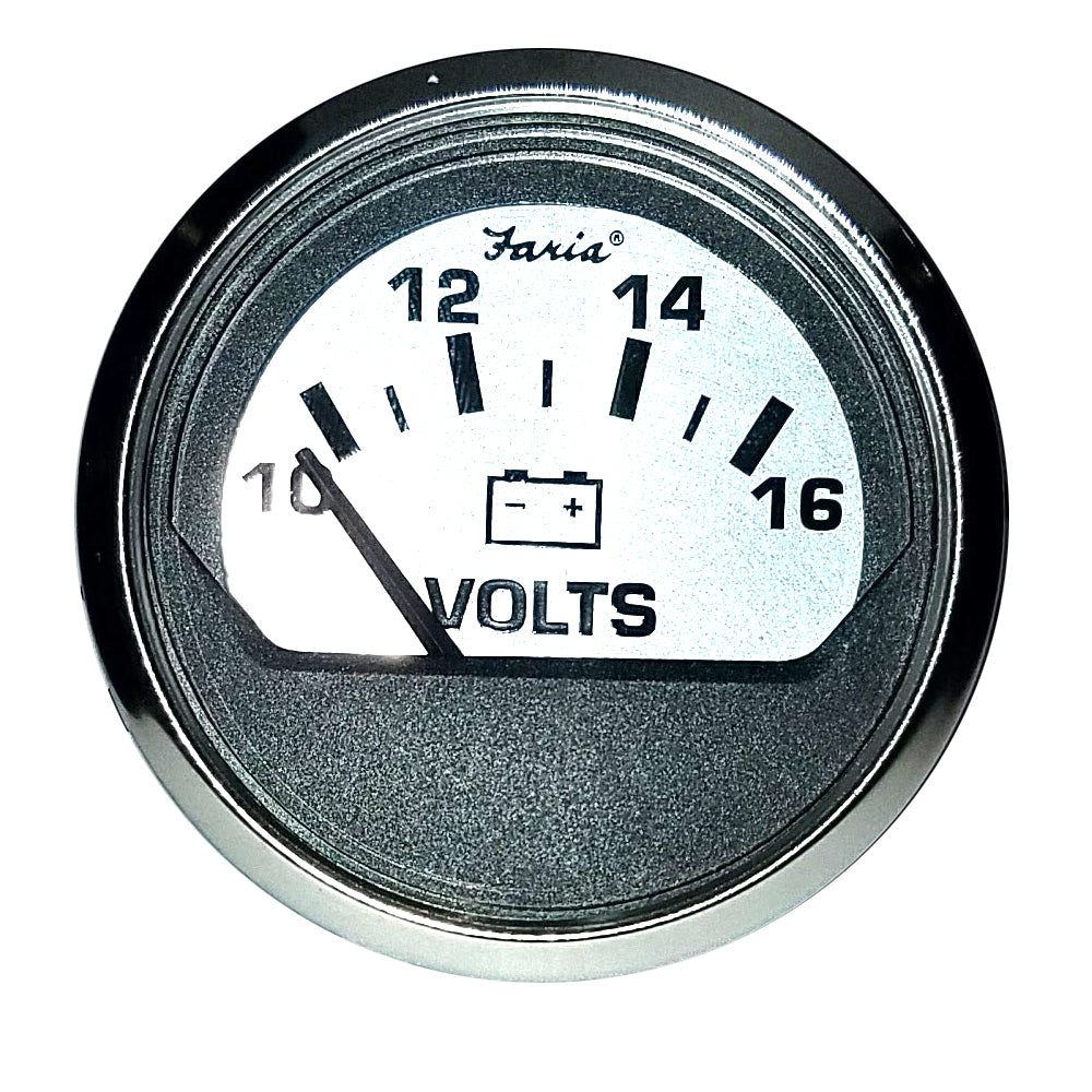 Suncoast Marine and Auto offers Faria Spun Silver 2" Voltmeter [16023]