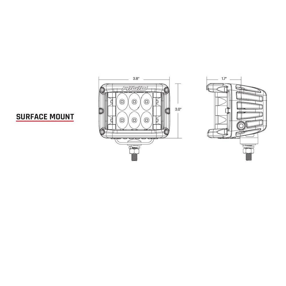 Suncoast Marine and Auto offers RIGID Industries D-SS Series PRO Flood Surface Mount - Black [261113]