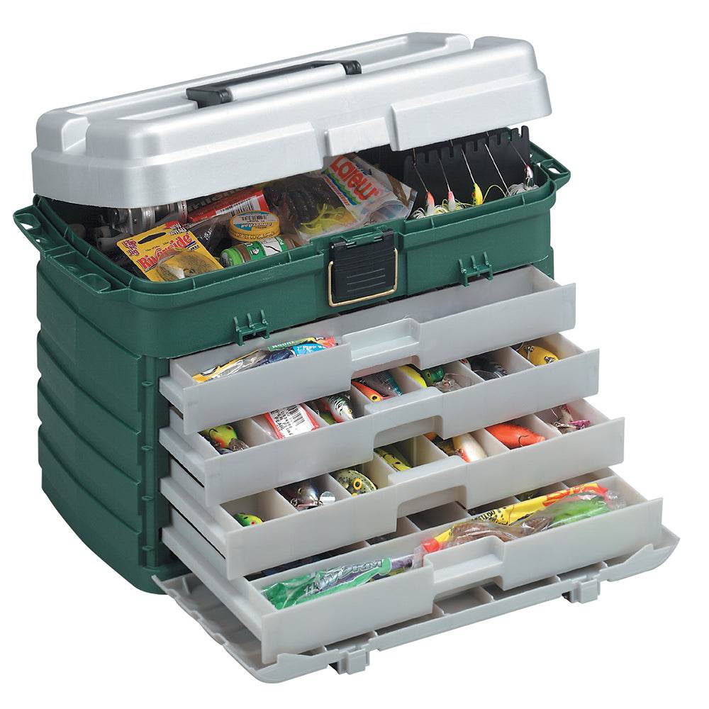 Suncoast Marine and Auto offers Plano 4-Drawer Tackle Box - Green Metallic/Silver [758005]