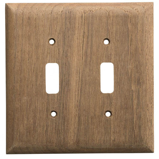 Suncoast Marine and Auto offers Whitecap Teak 2-Toggle Switch/Receptacle Cover Plate [60176]