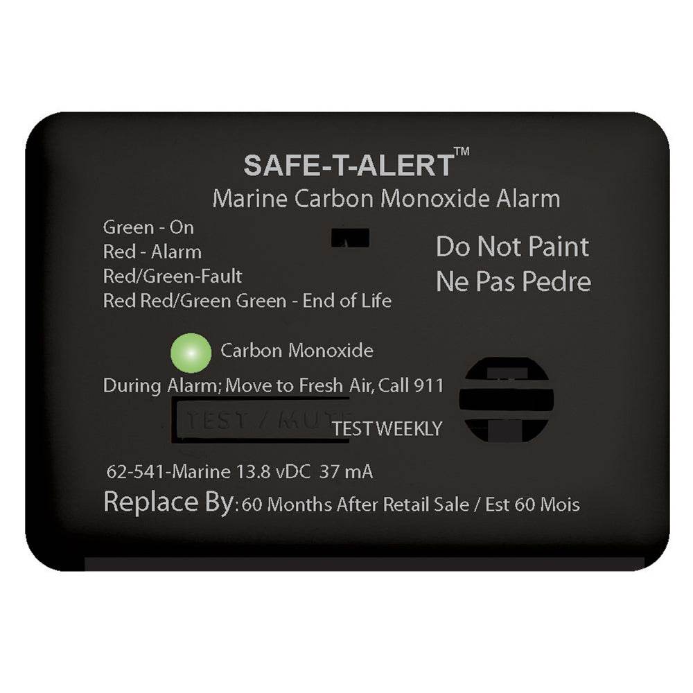 Suncoast Marine and Auto offers Safe-T-Alert 62 Series Carbon Monoxide Alarm - 12V - 62-541-Marine - Surface Mount - Black [62-541-MARINE-BL]