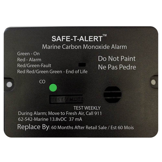 Suncoast Marine and Auto offers Safe-T-Alert 62 Series Carbon Monoxide Alarm w/Relay - 12V - 62-542-R-Marine - Flush Mount - Black [62-542-R-MARINE-BL]