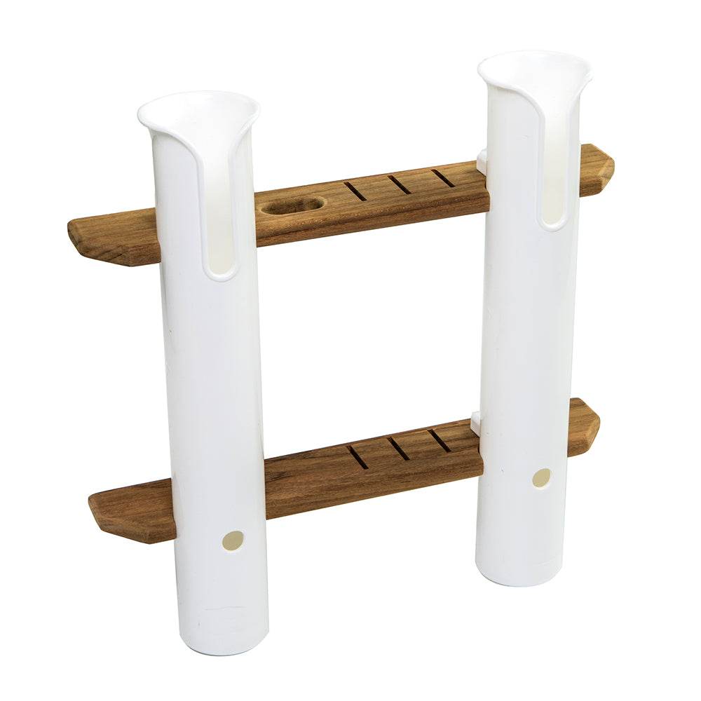 Suncoast Marine and Auto offers Whitecap Teak 2-Rod Tournament Storage Rack [63448]