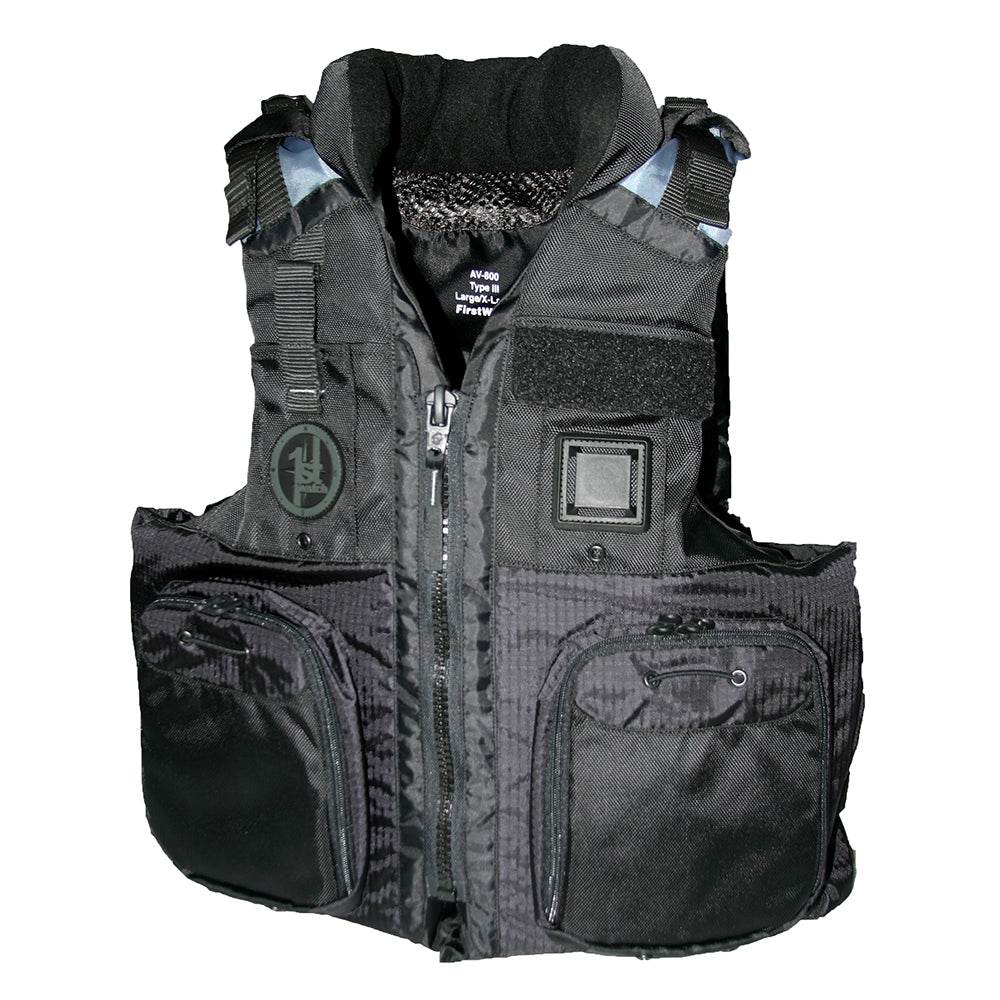 Suncoast Marine and Auto offers First Watch AV-800 Four Pocket Flotation Vest - Black - Small to Medium [AV-800-BK-S/M]