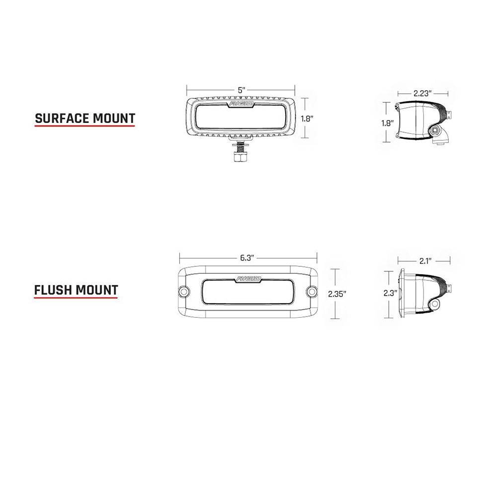 Suncoast Marine and Auto offers RIGID Industries SR-Q PRO Back Up Light Kit - Surface Mount Diffused - Pair - Black [980023]