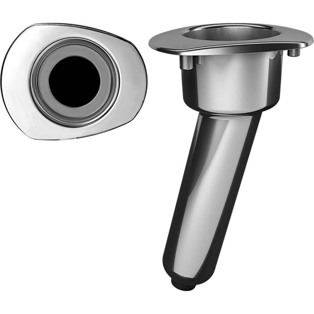 Suncoast Marine and Auto offers Mate Series Elite Screwless Stainless Steel 15 Rod Cup Holder - Drain - Oval Top [C2015DS]