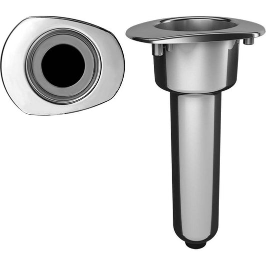 Suncoast Marine and Auto offers Mate Series Elite Screwless Stainless Steel 0 Rod Cup Holder - Drain - Oval Top [C2000DS]