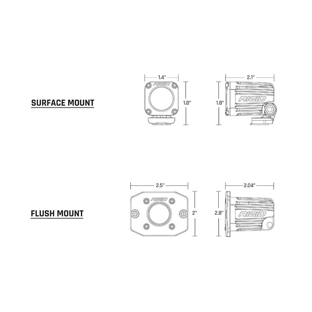 Suncoast Marine and Auto offers RIGID Industries Ignite Flush Mount Diffused - Single - Black [20631]