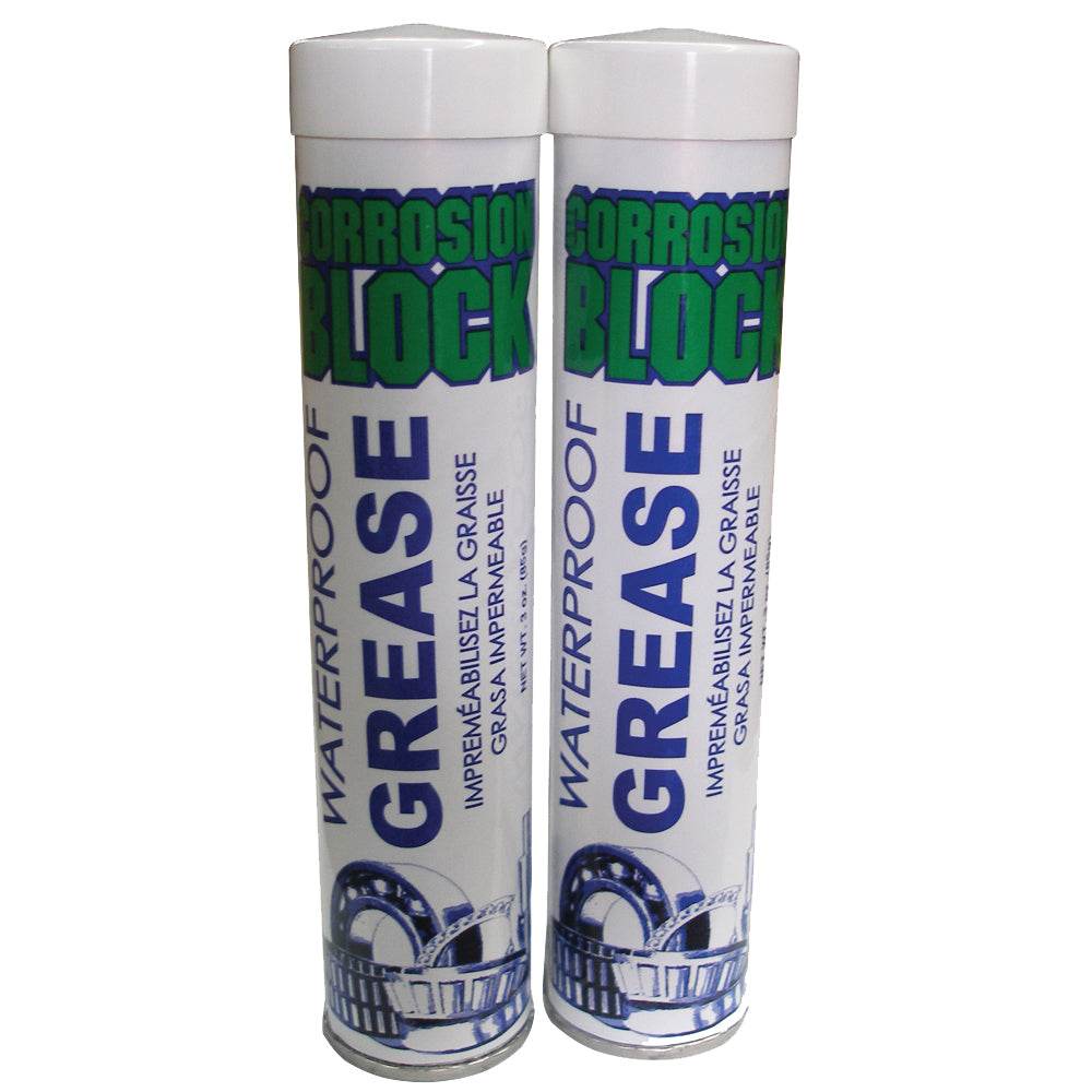 Suncoast Marine and Auto offers Corrosion Block High Performance Waterproof Grease - (2) 3oz Cartridges - Non-Hazmat, Non-Flammable Non-Toxic [25003]