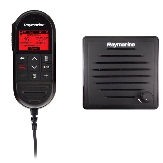 Suncoast Marine and Auto offers Raymarine Ray90 Wired Second Station Kit w/Passive Speaker, RayMic Wired Handset RayMic Extension Cable - 10M [T70432]