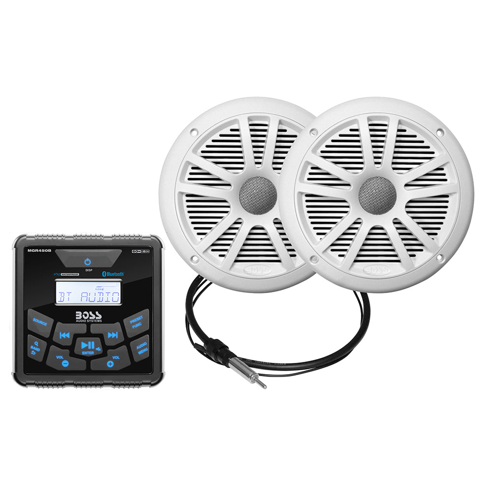 Suncoast Marine and Auto offers Boss Audio MCKGB450W.6 Marine Stereo 6.5" Speaker Kit - White [MCKGB450W.6]