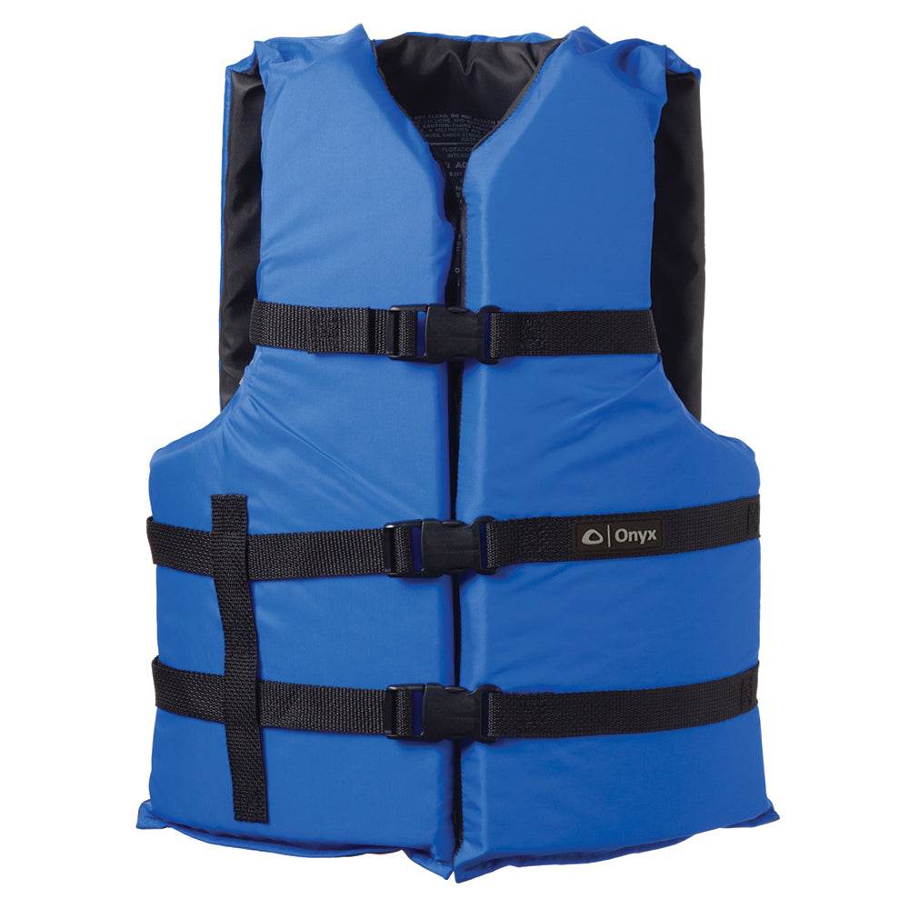 Suncoast Marine and Auto offers Onyx Nylon General Purpose Life Jacket - Adult Oversize - Blue [103000-500-005-12]