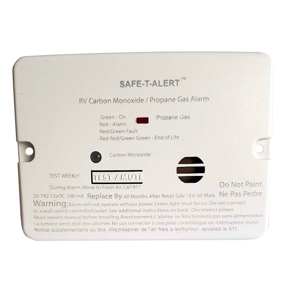 Suncoast Marine and Auto offers Safe-T-Alert Combo Carbon Monoxide Propane Alarm - Flush Mount - Mini - White [25-742-WHT]