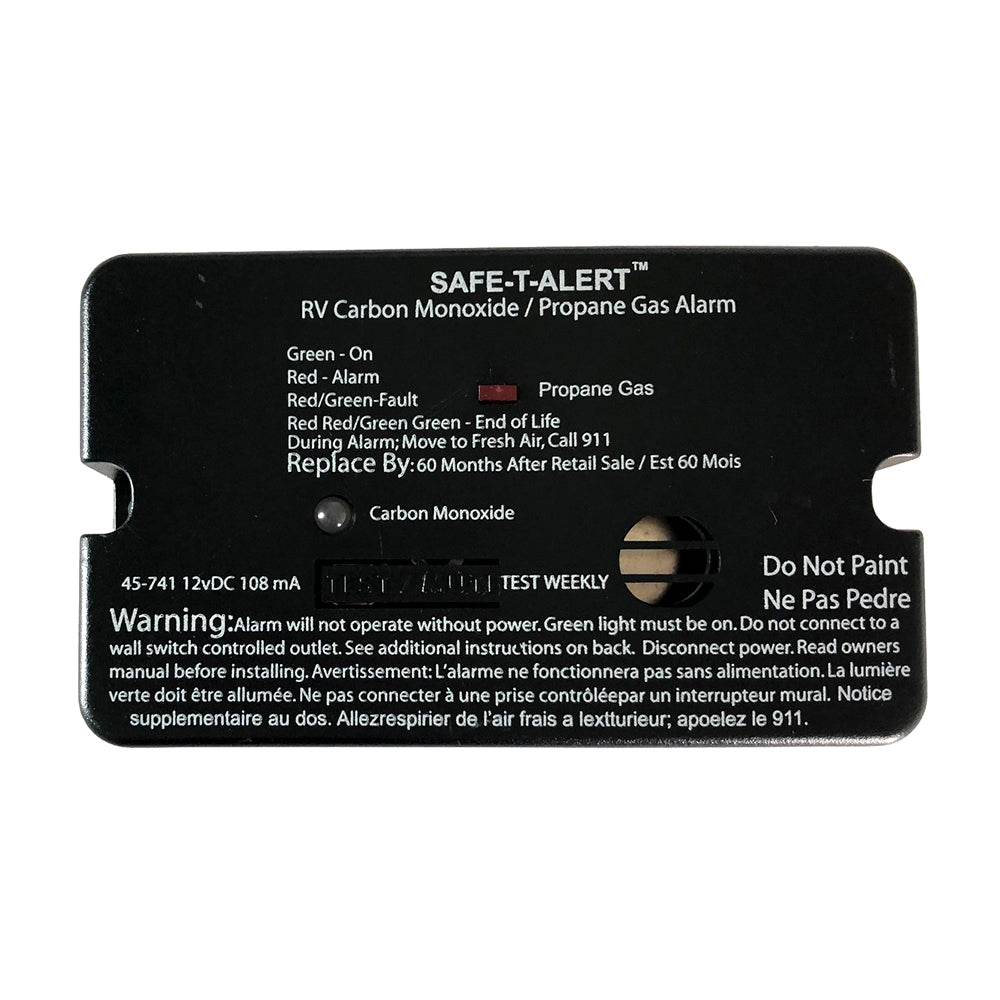 Suncoast Marine and Auto offers Safe-T-Alert 45-Series Combo Carbon Monoxide Propane Alarm Surface Mount - Black [45-741-BL]