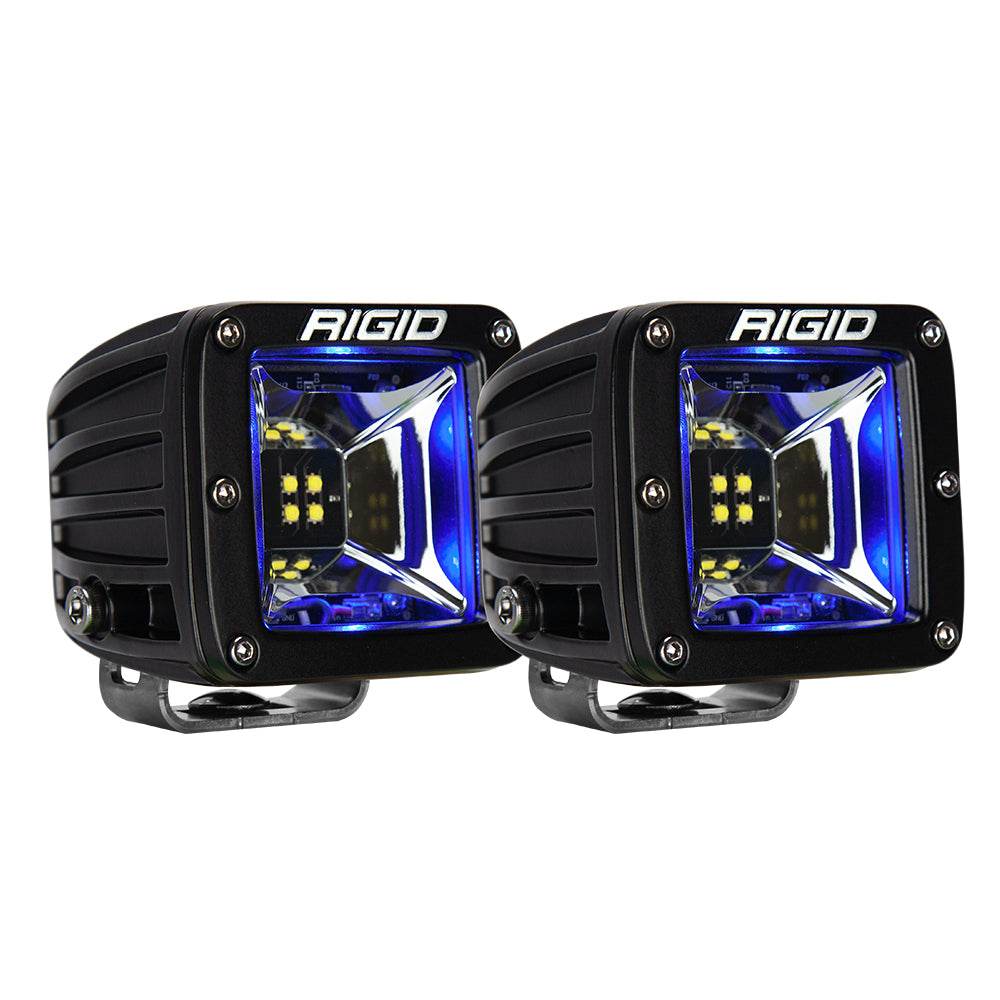 Suncoast Marine and Auto offers RIGID Industries Radiance Scene Lights - Surface Mount Pair - Black w/Blue LED Backlight [68201]