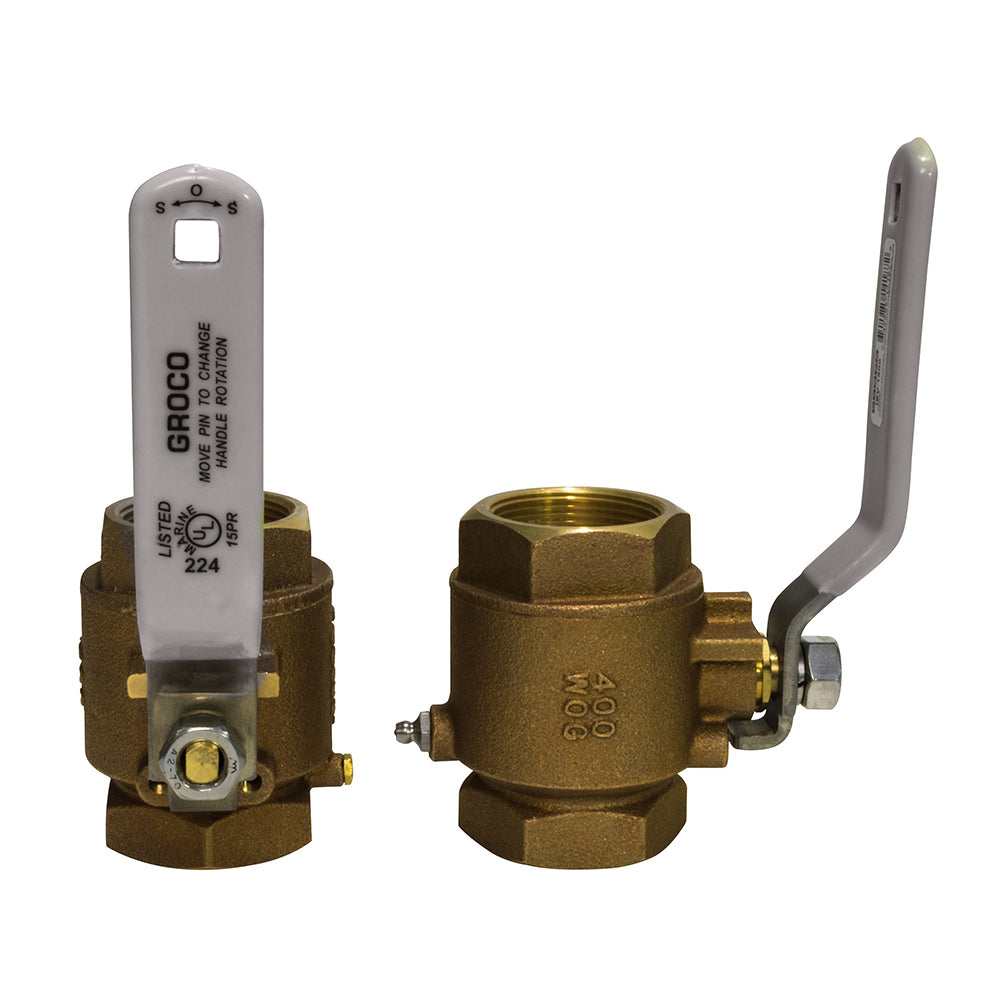 Suncoast Marine and Auto offers GROCO 3/8" NPT Bronze In-Line Ball Valve [IBV-375]