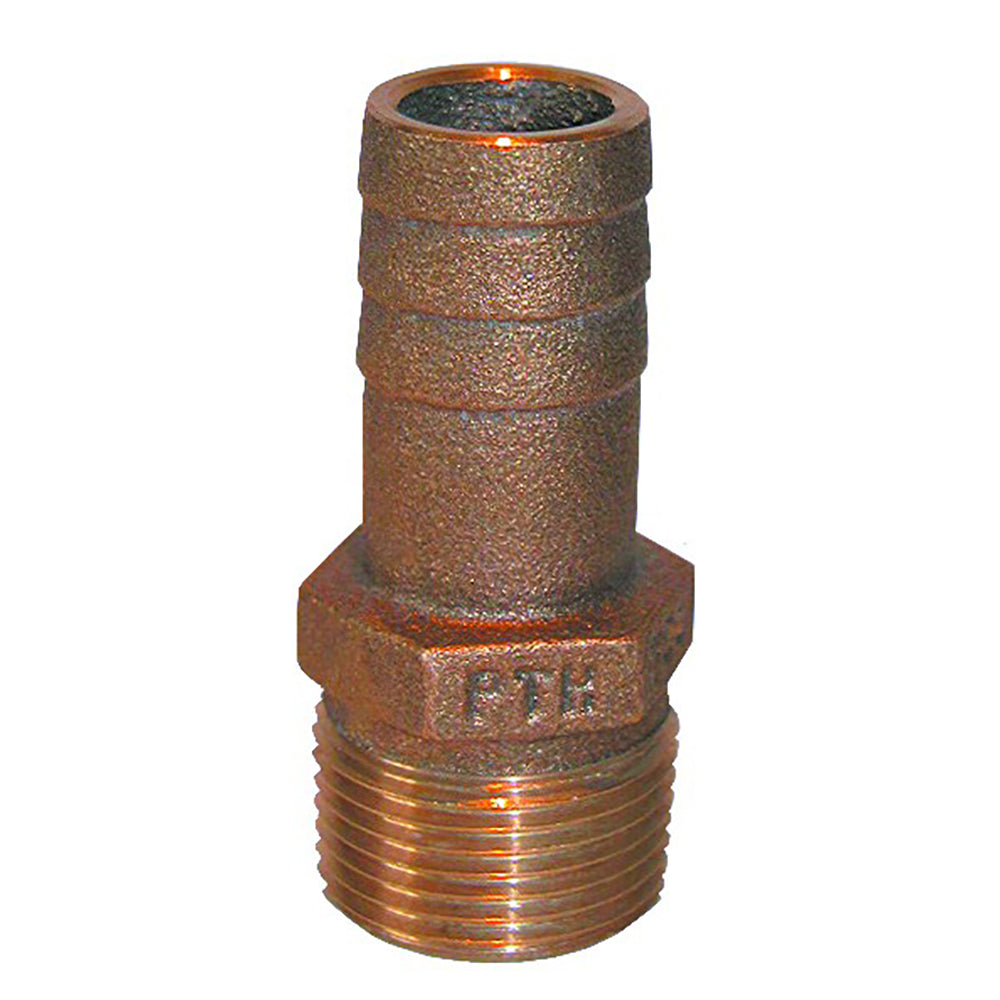 Suncoast Marine and Auto offers GROCO 1/2" NPT x 1/2" ID Bronze Pipe to Hose Straight Fitting [PTH-500]