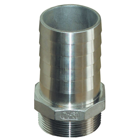 Suncoast Marine and Auto offers GROCO 3/4" NPT x 3/4" ID Stainless Steel Pipe to Hose Straight Fitting [PTH-750-S]