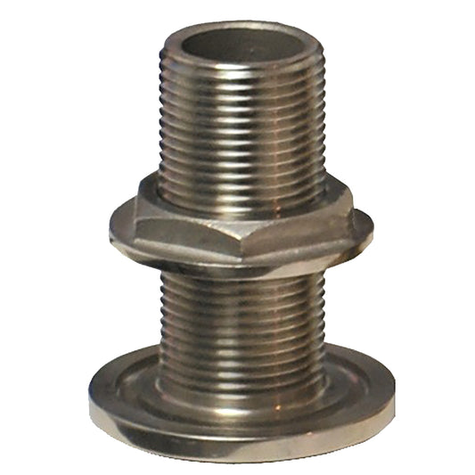 Suncoast Marine and Auto offers GROCO 1/2" NPS NPT Combo Stainless Steel Thru-Hull Fitting w/Nut [TH-500-WS]