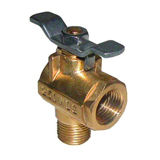 Suncoast Marine and Auto offers GROCO 1/2" NPT 90 Bronze Fuel Valve [FV-590]