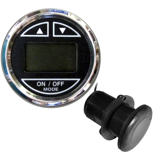 Suncoast Marine and Auto offers Faria Chesapeake Black 2" Depth Sounder w/Thru-Hull Transducer [13795]