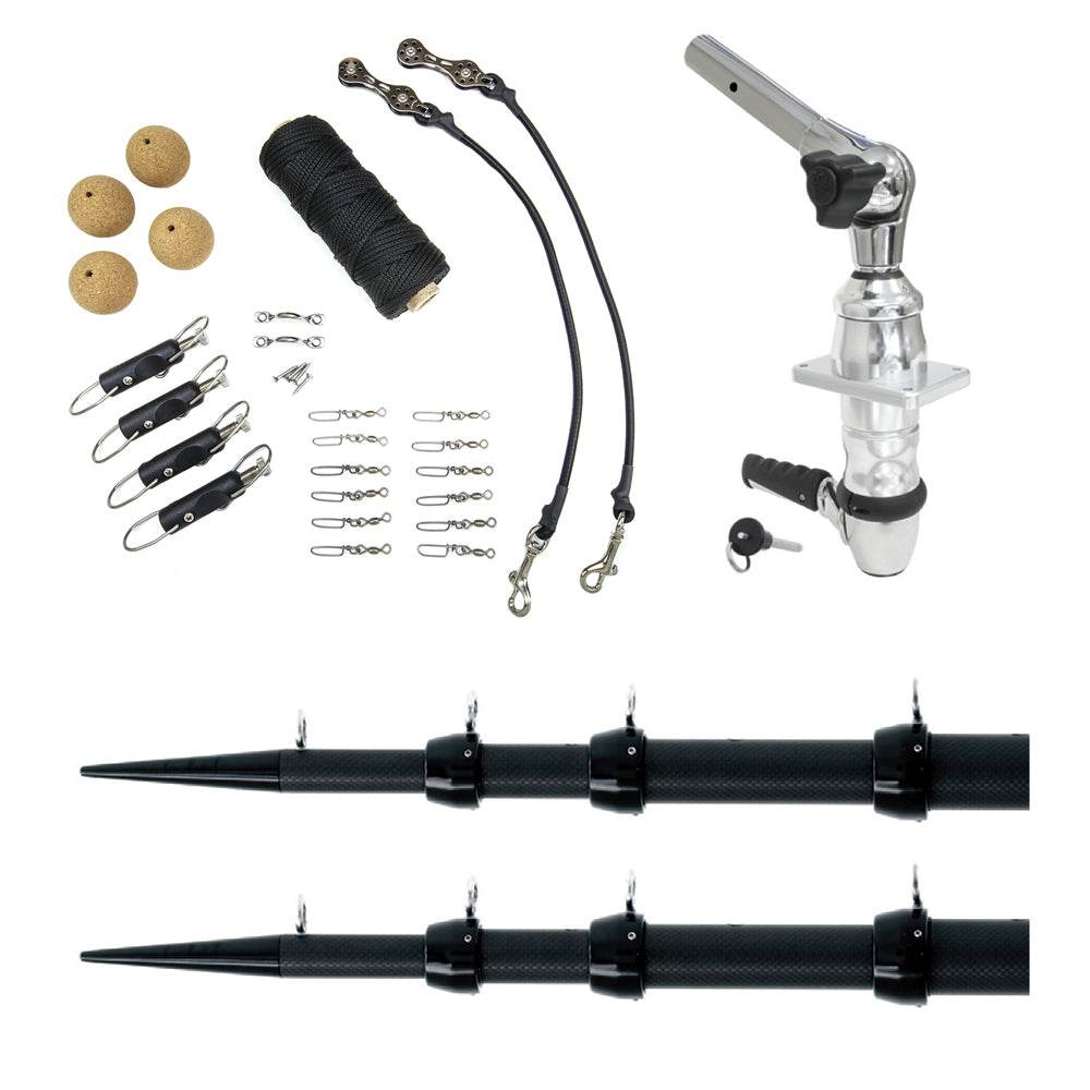 Suncoast Marine and Auto offers Tigress XD Top Mount System - 18 Carbon Fiber Black/Black Ultimate Rigging Kit [88679-00]