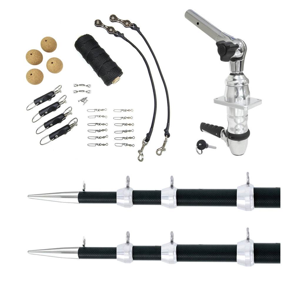 Suncoast Marine and Auto offers Tigress XD Top Mount System - 18 Carbon Fiber Black/Silver Ultimate Rigging Kit [88679-01]