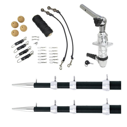 Suncoast Marine and Auto offers Tigress XD Top Mount System - 18 Carbon Fiber Black/Silver Ultimate Rigging Kit [88679-01]